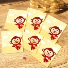 7*7+ 3 см,, 100 шт./лот мыло ручной работы упаковка мешок подарок/печенье сумки обезьяна сумки