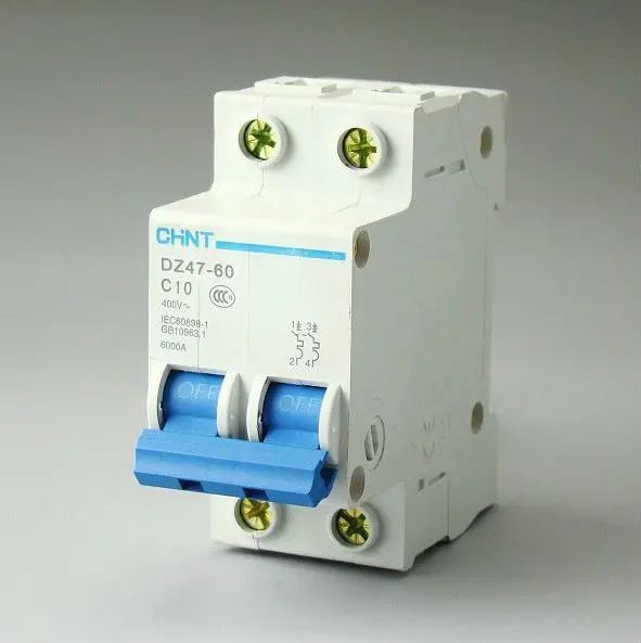 

CHINT DZ47-60 C10 2P 10A Household miniature Circuit Breaker air switch