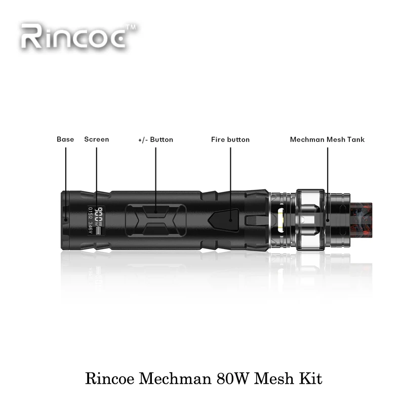 Электронная сигарета Rincoe Mechman 80 Вт сетчатый стартовый набор питание от 18650