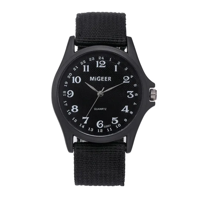 Classic Men Watch Wrist Nylon Mesh Belt Watch Strap Quartz Casual