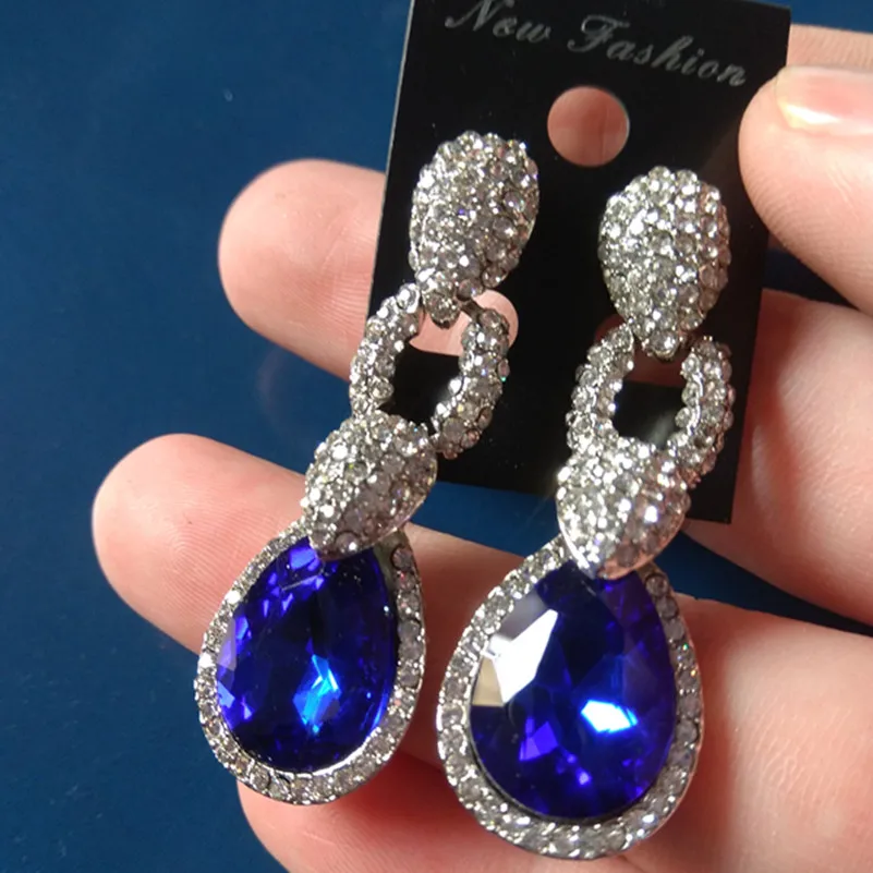 Блестящие синие коричневые серебряные серьги-гвоздики с кристаллами CZ серьги-гвоздики для женщин ювелирные изделия