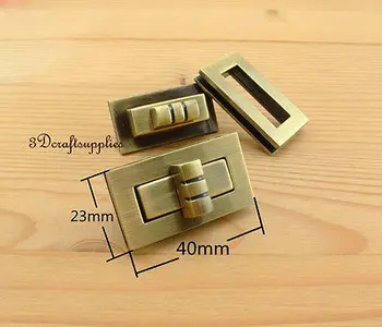 

turn lock wallet purse locks twist-locks Purse Flip Locks bronze 40mm x 23mm N26
