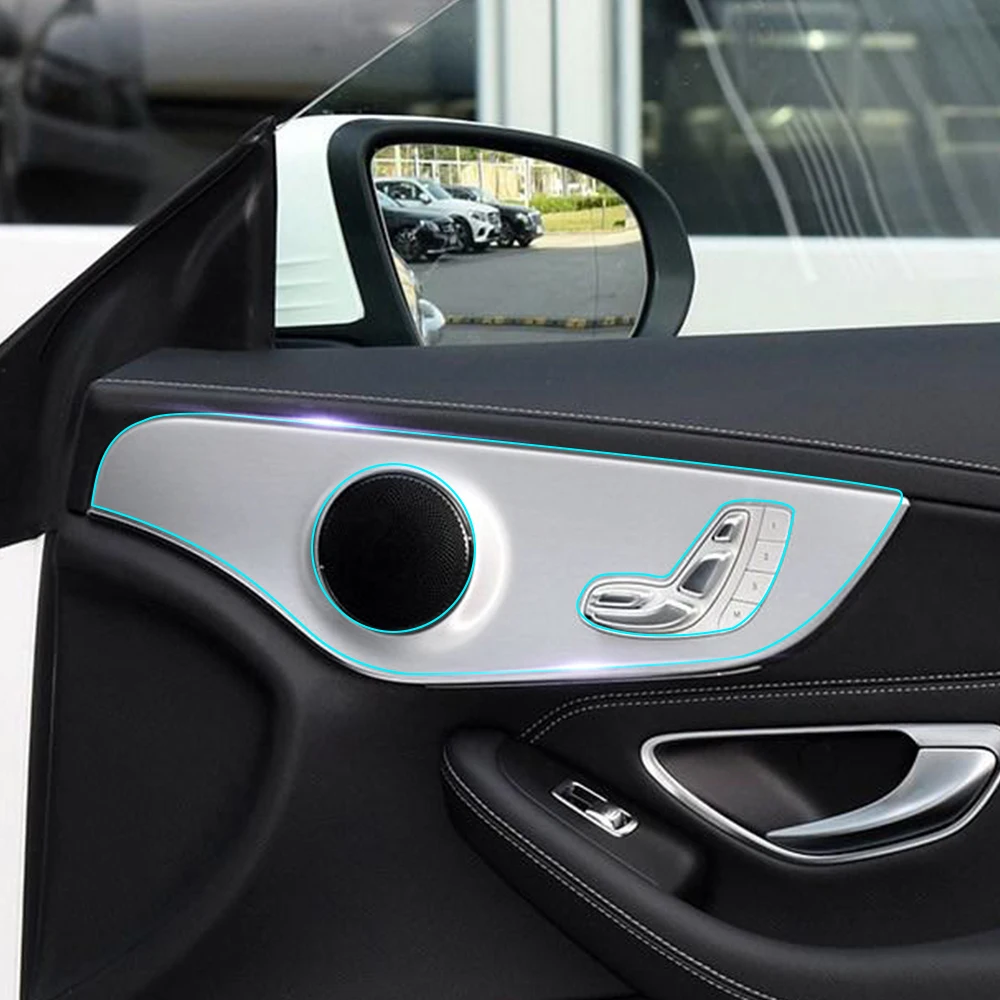 Car Interior Protective Film Control Console Dashboard GPS Panel Sticker for Mercedes Benz C class coupe c205 w205 c63 AMG w204