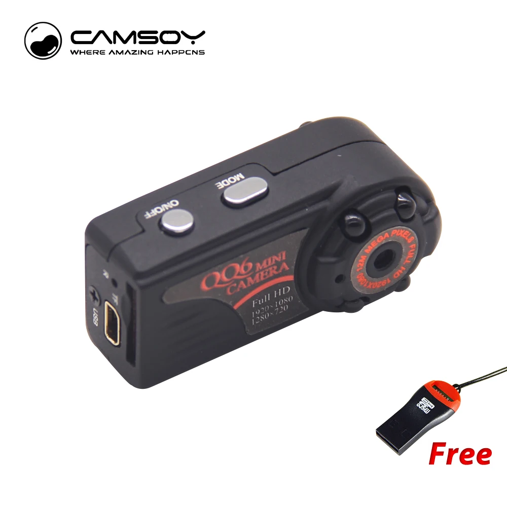 QQ6 Mini Camera Full HD 1080P Wide Angle Micro Camera With