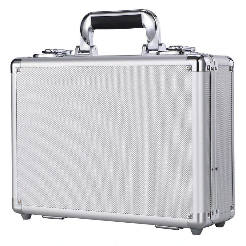 Koop Goed gemaakt duurzaam Aluminium Vlucht Draagtas Brons Camera Tool aktetas Reizen Camera Opbergdoos met spons