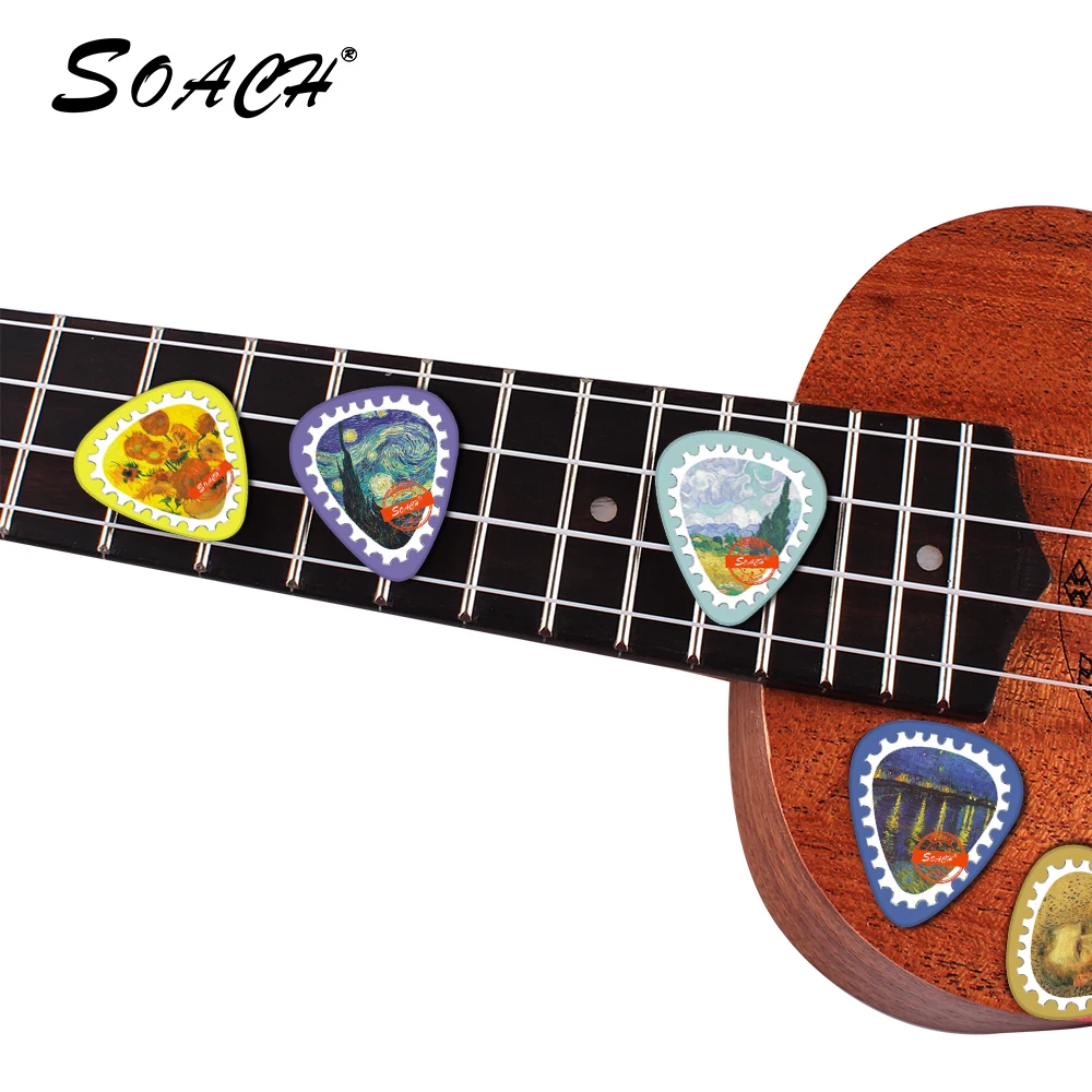 SOACH 10 шт. Van Gogh штампы толщина гитары 0,71 мм целлюлоид с упаковкой отправлено случайным образом гитары части и аксессуары