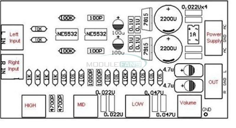 Схема предварительный усилитель xh a901 ne5532