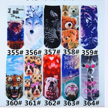 

2018 Special Offer The Latest Thermal Transfer Digital Printing Of Three-dimensional Animation Expression Boat Socks Unisex