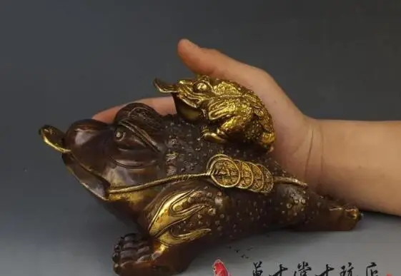 

Antique copper gilt Zhaocai and Home Furnishing decorative gift toad toad ornaments antiques and Collectibles