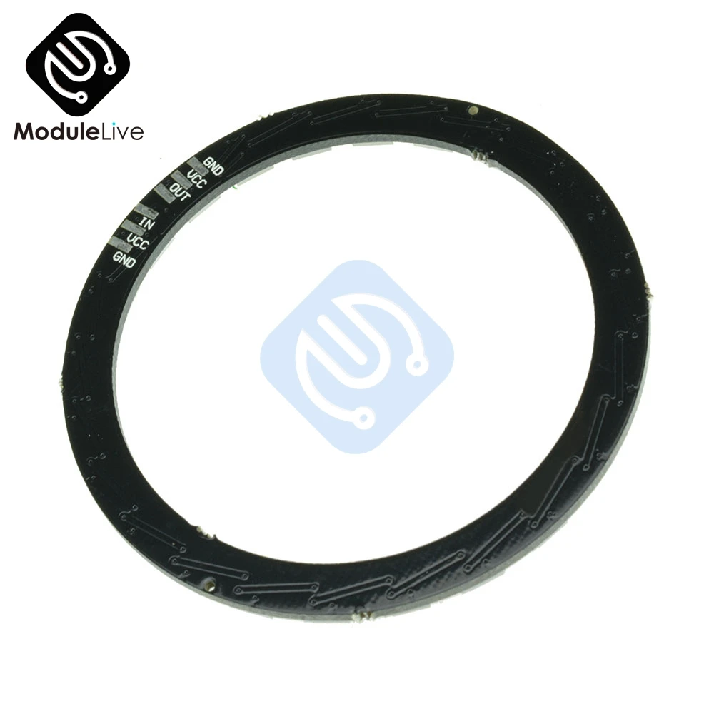 WS2812B модуль полосы 24 бит X WS2812 5050 RGB светодиодная кольцесветильник лампа с