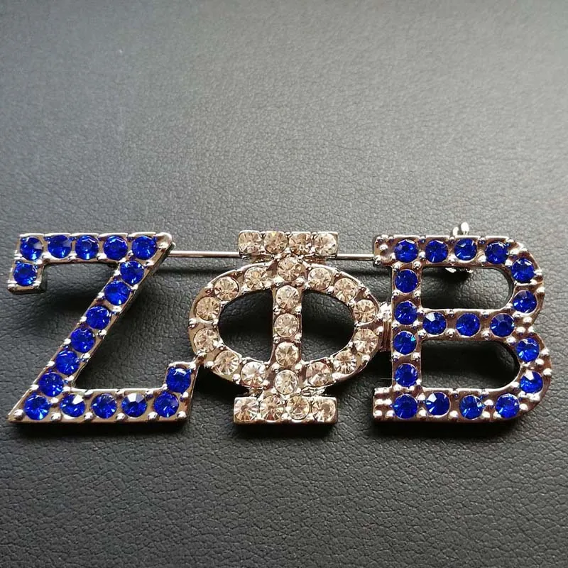 Прямая zeta Phi Beta Sorority буквы лацкан булавка zpb брошь ювелирные изделия