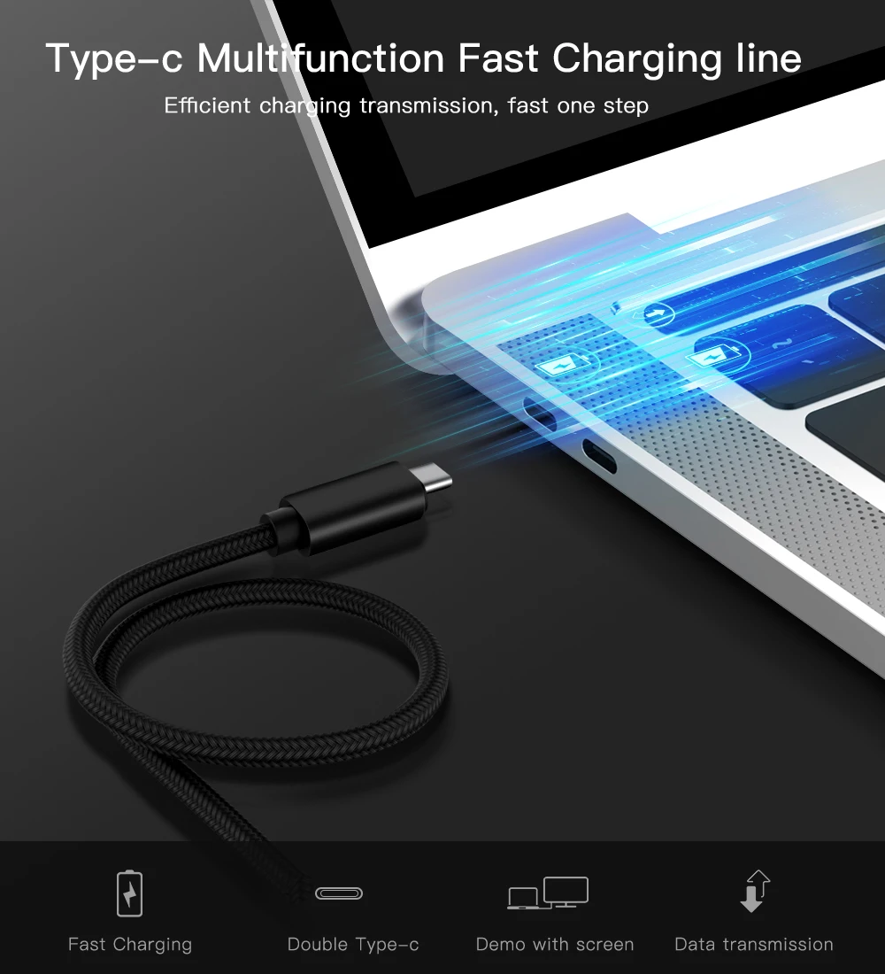 PD type C к USB C кабель для зарядки для Macbook Pro type-C штекер в зарядное устройство типа «папа» USB-C Быстрая зарядка Кабо Для samsung S10 S9 Note 8