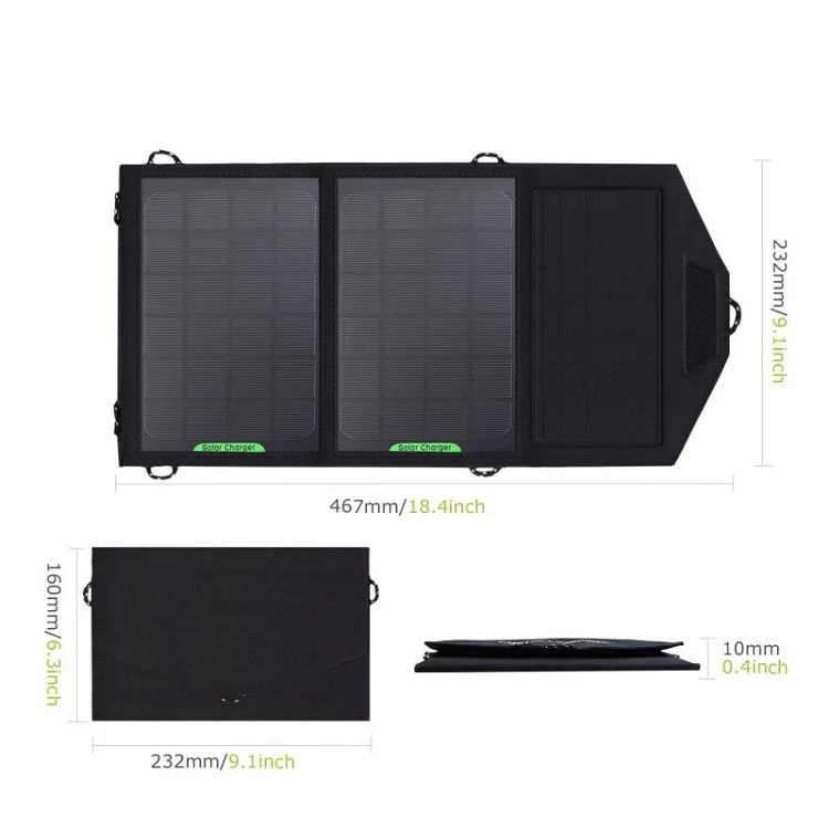 8W 5V 1.5A наружная складная солнечная батарея с usb-разъемом на выходе портативный складной Дополнительный внешний аккумулятор Водонепроницаемая солнечная батарея для путешествий батарея телефона
