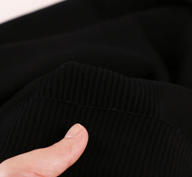 Высокая Эластичность Тонкий яма Юбка трикотажная ребра ткань для DIY швейная модная одежда хлопчатобумажная ткань