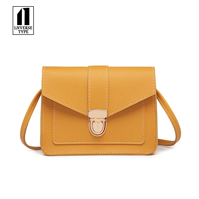 أزياء صغيرة Crossbody حقائب للنساء 2019 البسيطة بو الجلود الكتف حقيبة ساعي لفتاة الأصفر بولسا السيدات الهاتف محفظة الساخن