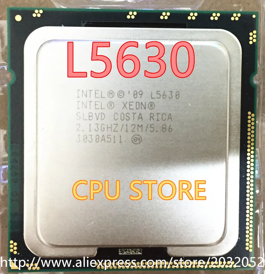 Процессор Intel Xeon L5630 cpu 12M cache/2,13 GHz/5,86/GT/s/QPI, LGA1366 настольный компьютер(Рабочая