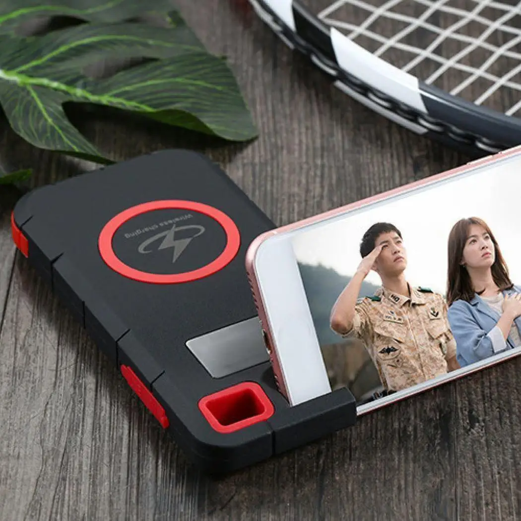 

QI Wireless Charger 30000mAh Power Bank For iPhone Samsung Xiaomi Powerbank Dual USB Charger Wireless External Battery Pack Bank