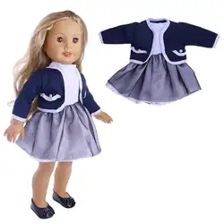 Shaunyging #4025 милые плиссированное платье с курткой для 18 дюймов нашего поколения девушка кукла