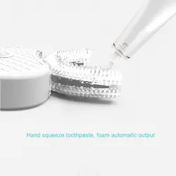 Ультразвуковая электрическая зубная щетка u-образной формы 360 градусов отбеливание зубочистка массаж USB NShopping
