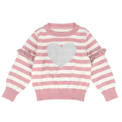 Children Baby Girls Dot Sweater Boys Autumn Winter Girls Kids Girls Boys Sweater Clothes 1-6 years - Цвет: y19008 pink