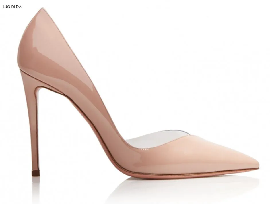 Aliexpress.com : Buy Spring 12CM Nude Patent Leather Pumps 