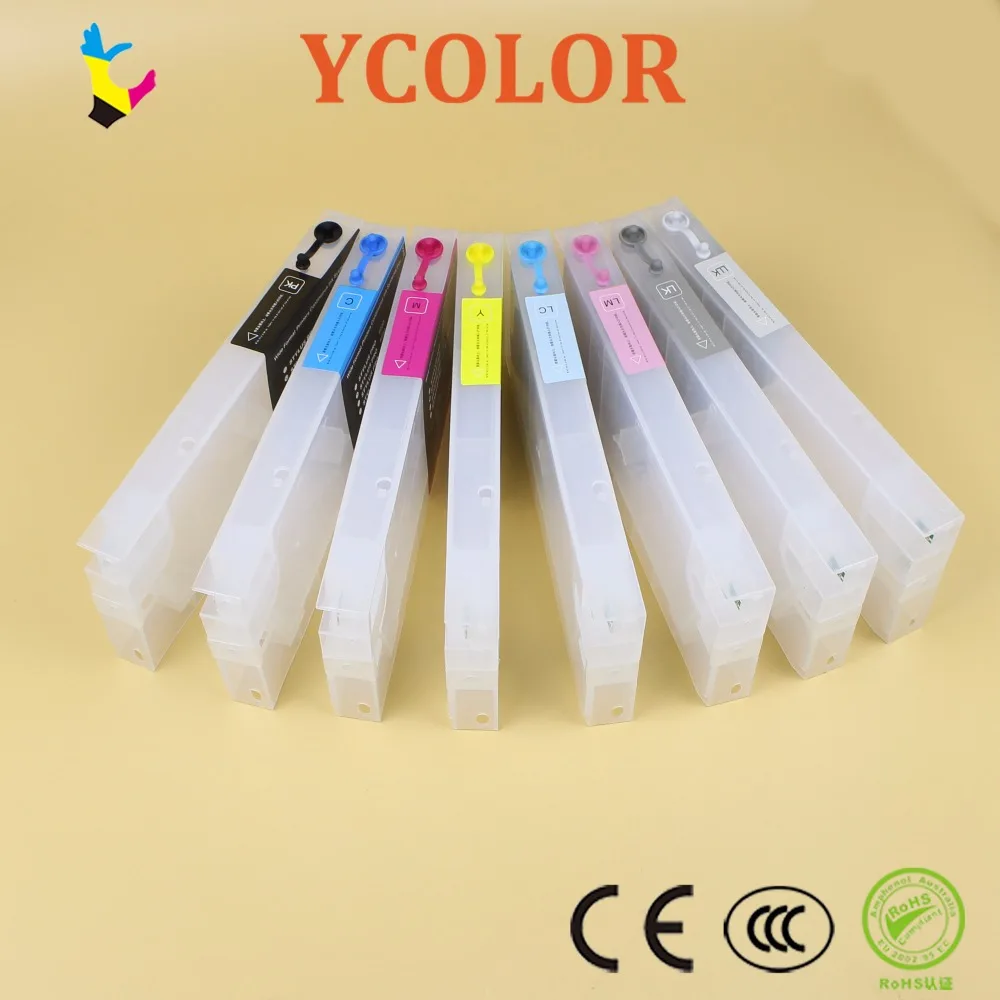 Refillable ink cartridges with chips for Epson stylus pro4880 4800 4400 4450 7600 9600 4000 solvent resistant