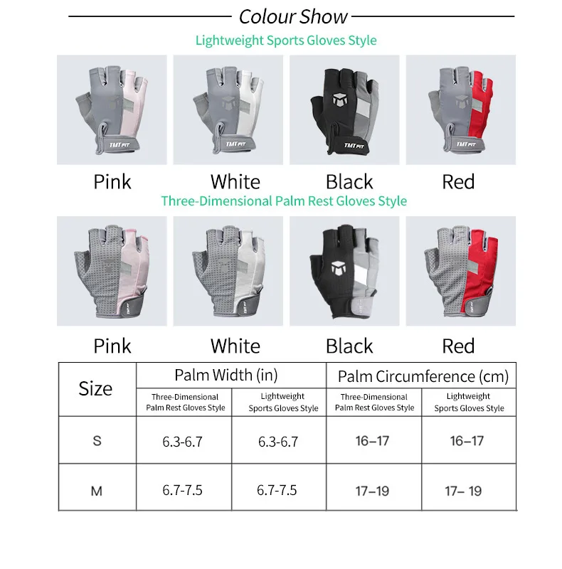 TMT женские спортивные перчатки для бодибилдинга, спорта, фитнеса, гантелей, тренировок, дышащие перчатки для кроссфита, занятий тяжелой атлетикой
