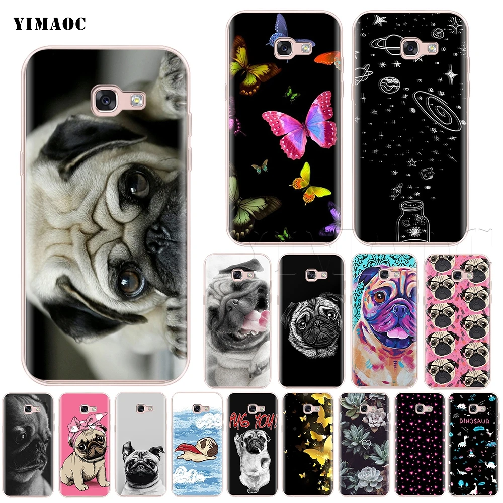 

YIMAOC Cute Pug Dog Silicone Case for Samsung Galaxy A7 A8 A9 A10 A20 A30 A40 A50 A70 M10 M20 M30 S10e J6 Plus