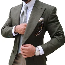 Только куртка! Повседневный приталенный серый мужской костюм-блейзер для свадьбы, жениха. Смокинги