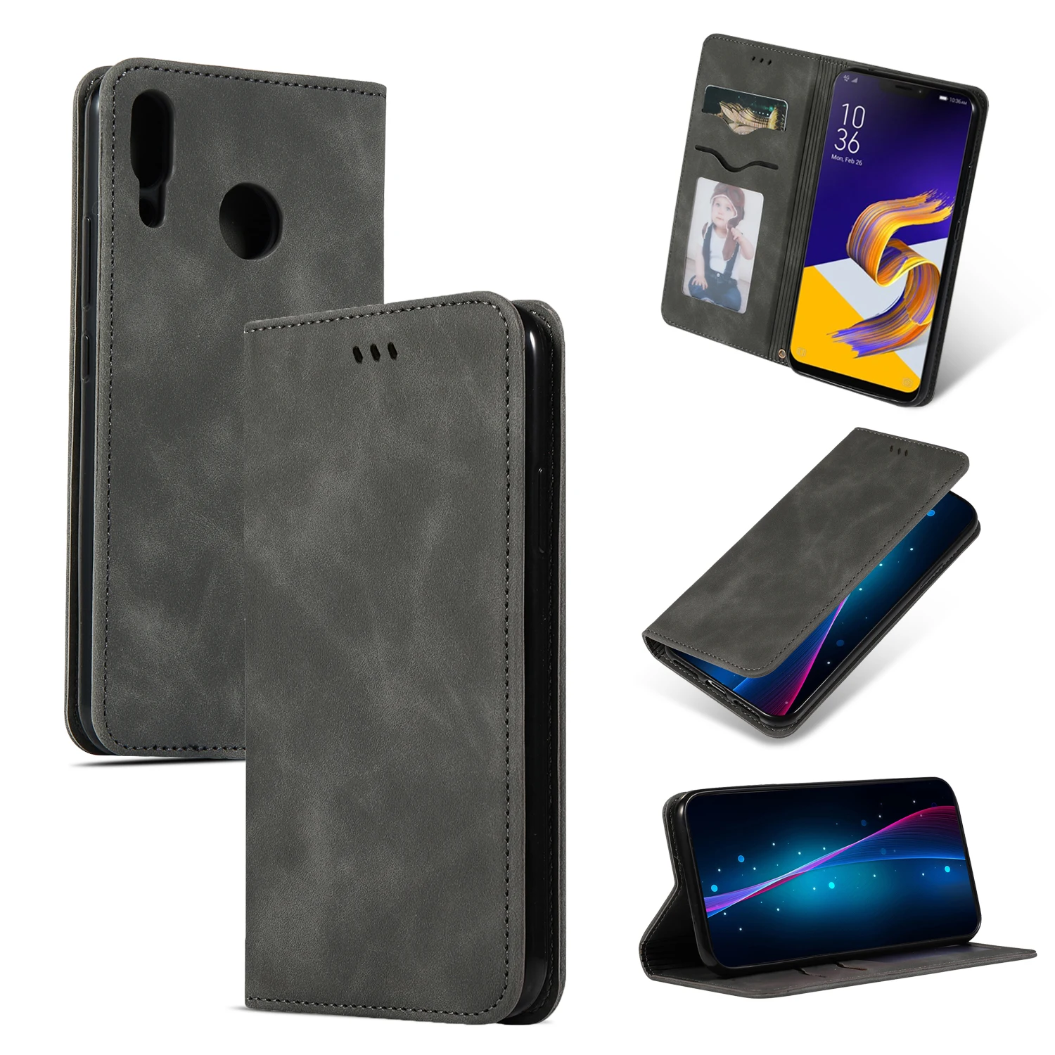 Мягкий кожаный флип-чехол для ASUS Zenfone 5 4 Ze620KL ZS620KL4 ZC554KL, роскошный магнитный держатель для карт, кошелек, подставка, Обложка для книг A501cg