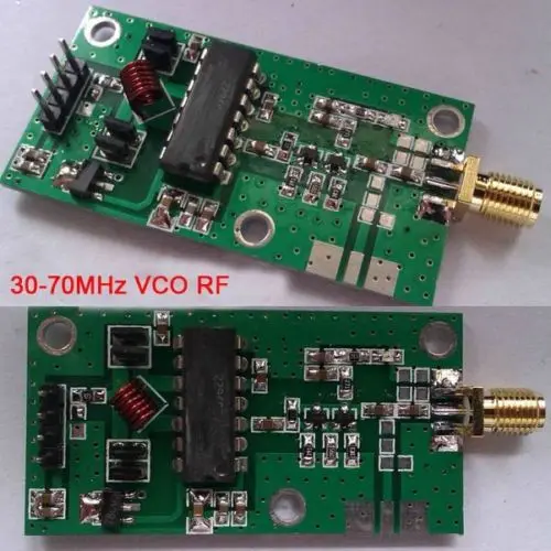30-70 МГц VCO RF генератор сигналов с регулируемым напряжением широкополосный 10dBm для