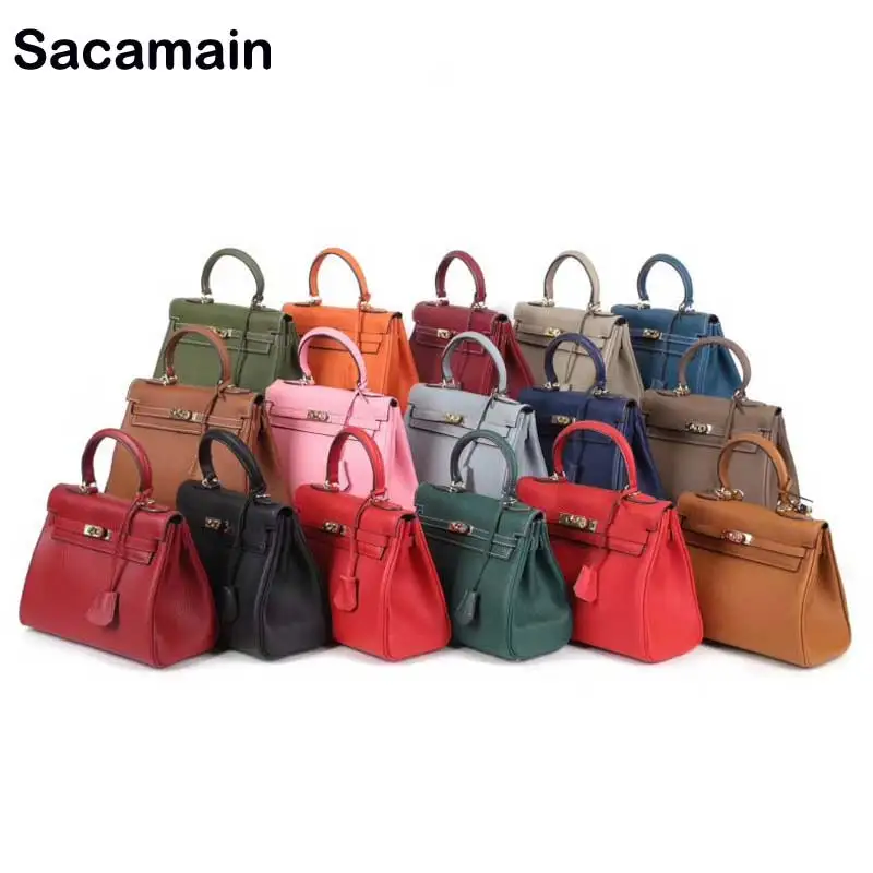 

Multicolor Leather Bags Women Genuine Leather Luxury Designer Handbags High Quality Shoulder Straps For Bags Women Tote Bag Sac
