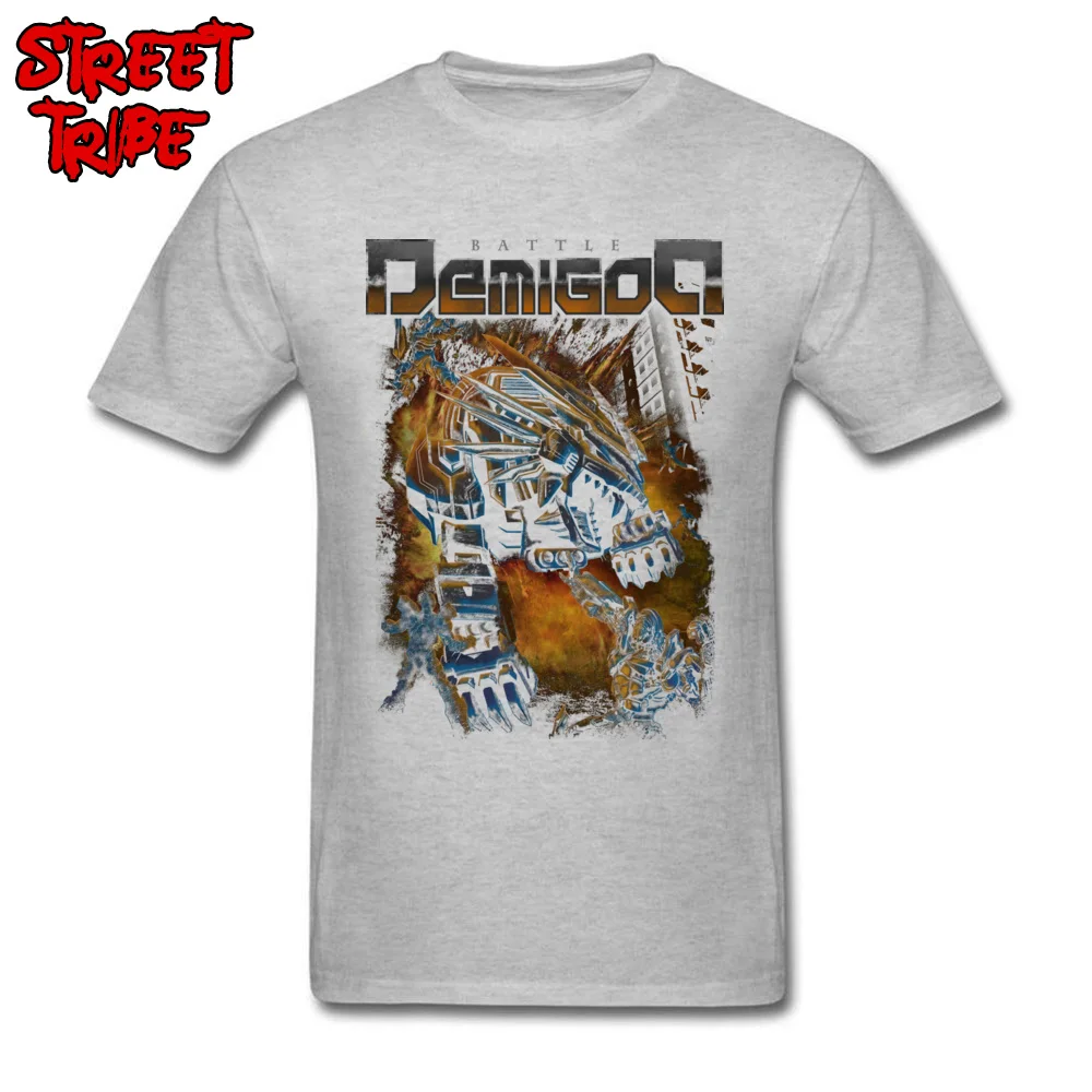 Mens 2018 New Casual Tops & Tees Crewneck Summer 100% Cotton T Shirts Party Short Sleeve Battle Demigod Tops T Shirt Battle Demigod grey