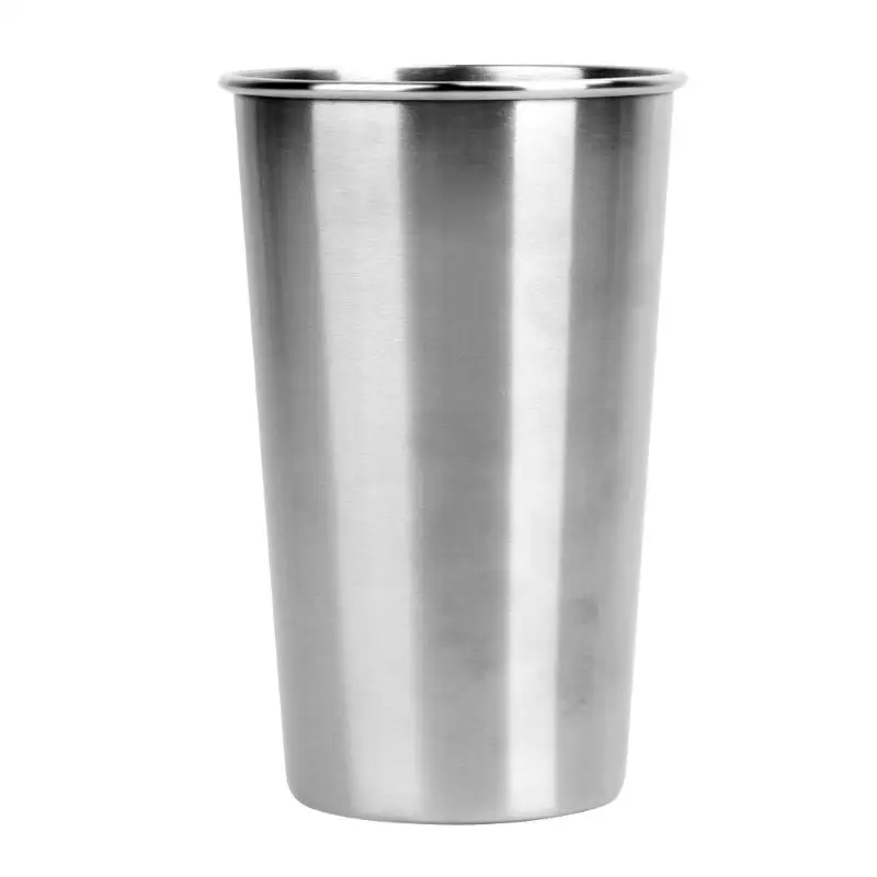 

500ML Stainless Steel Cups 16oz Tumbler Pint Glasses,18/8 Metal Cups