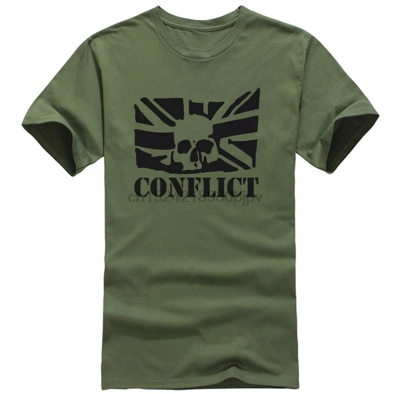 

CONFLICT T-shirt New Khaki RARE t shirt S-XXL Rock Punk Crust Core Crass Doom