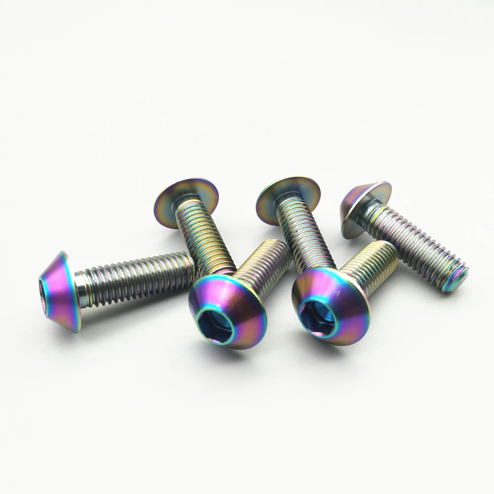 Titanium Bolts M8x25 Mushroom Motorcycle Modified Multi-Color (9)