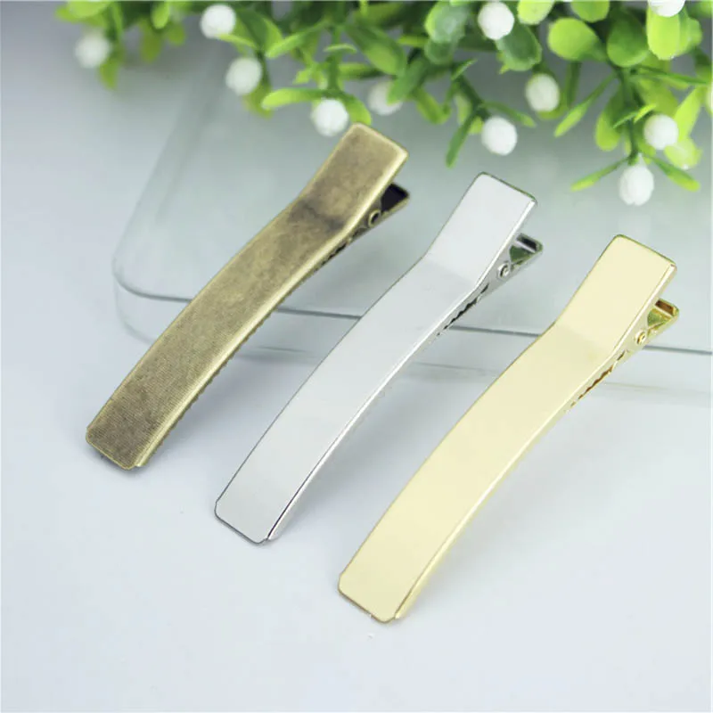 

20Pcs/lot Rhodium Gold Black Color Hair Clips Prong Alligator Hairpin Blank Setting for DIY Hair Clips Jewelry Making Findings