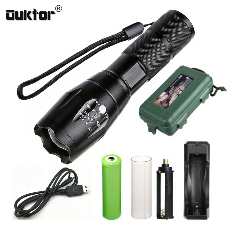 

Super Bright LED Flashlight XML L2 T6 4500LM Waterproof Tactical Zoomable LED Camping Lamp Work Light Emergencies Lighting Torch