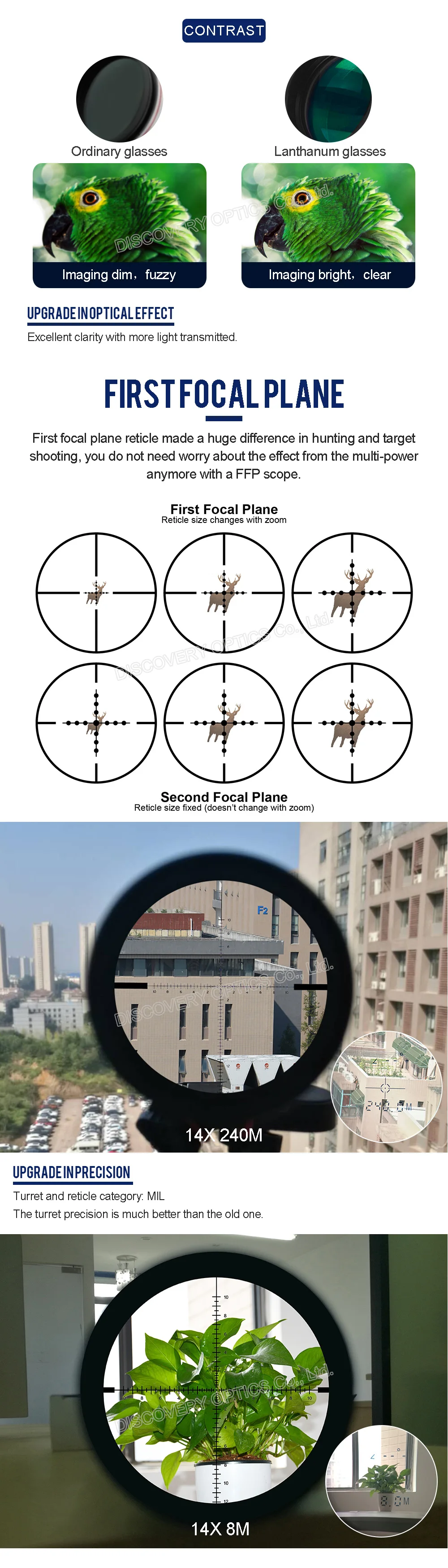 Дискавери HS 4-14X44 SF FFP MIL дальняя Охота стрельба прицел для ar15 ak 47 оптический прицел