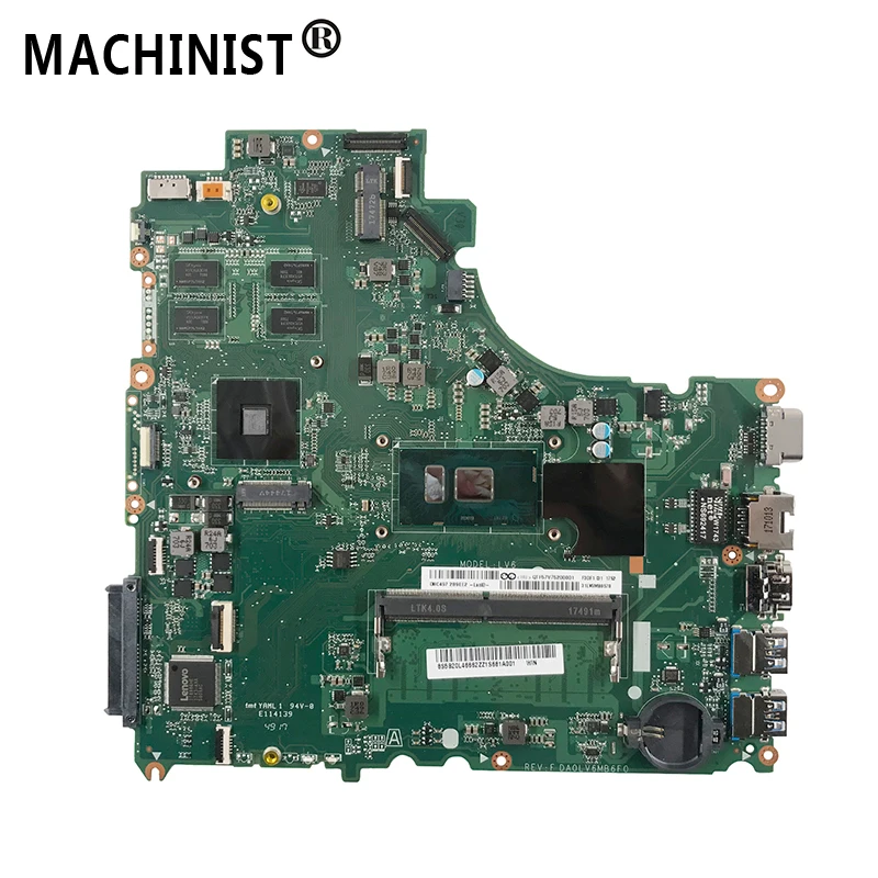 Оригинальный Для lenovo V310 15ISK 14ISK Материнская плата ноутбука I7 6500U DDR4 4G Оперативная