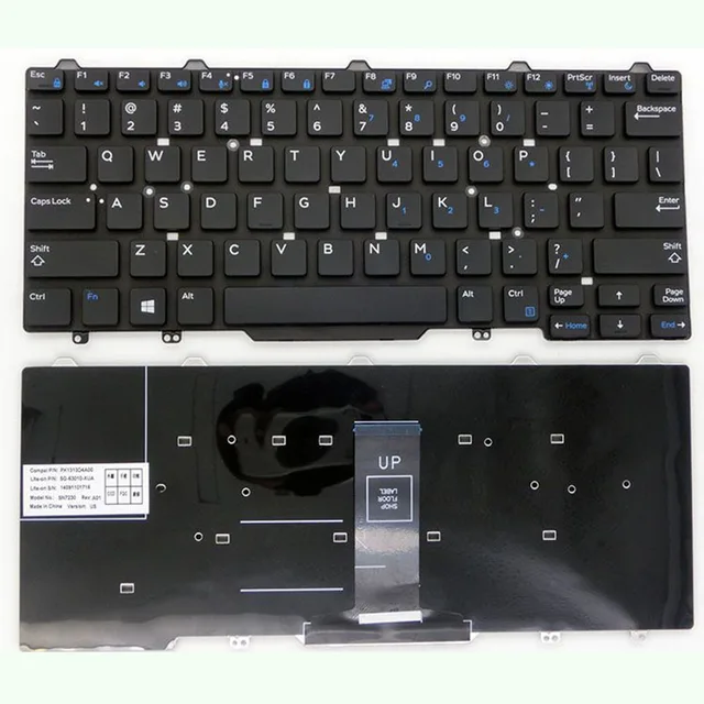 Brand New Laptop Replacment Keyboard For Dell Latitude E5450 3340 E7450 Keyboard Us Layout Black Color No Frame In Replacement Keyboards From Computer Office