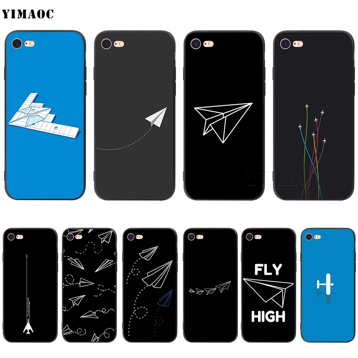 

YIMAOC Minimal Flying Paper Plane Case for Xiaomi 9T Pro CC9 A3 Redmi K20 7A for Huawei Honor 20 9X P20 Lite Nova 5i Y9