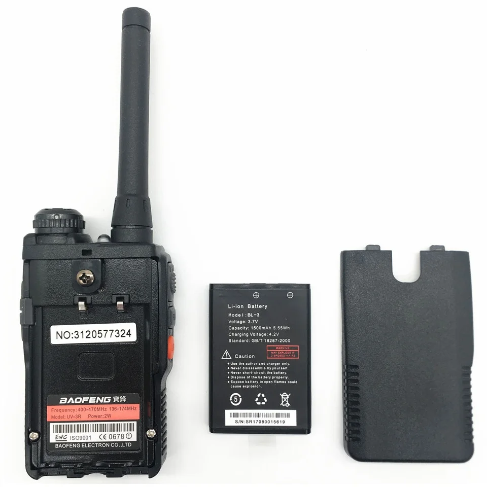 Лучшая цена Baofeng UV-3R мини рация UHF VHF Двухдиапазонная портативная двухсторонняя радиостанция Ham Hf Мобильный приемопередатчик UV3R VOX