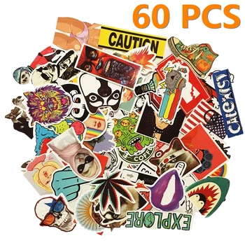 

60pcs Funny Cartoon Stickers for Laptop Bicycles Phone Luggage Car Styling Home Decor Fashion Sticker Toy Anime DIY Decals