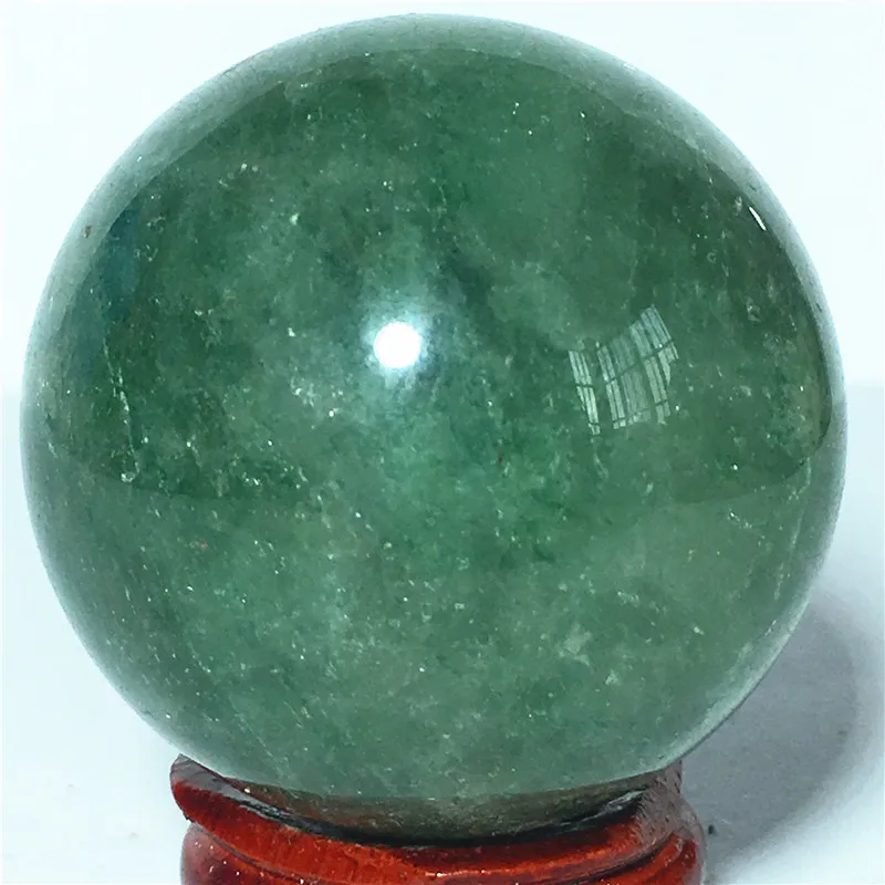 

Ball Narural green quartz Crystal Stone and craft reiki healing Decorative ball (40mm)