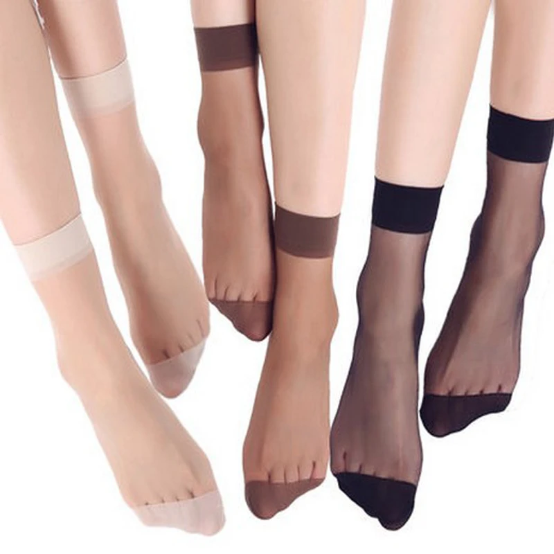 10 pairs summer sexy women ultrathin transparent crystal silk socks for