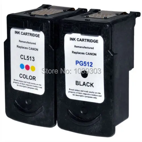 2pk Compatible Canon PG 512 CL 513 Ink Cartridges For Pixma MP230 MP235 MP240 MP250 MP260 MP270