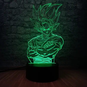

Superhero Dragon Ball Son Goko 3D USB LED Lighting 7 Colors Change Illusion Teenager Room Desk Decor Kids Halloween Gift Toys