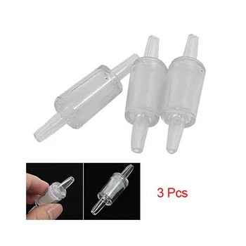 

WSFS Hot 3 Pcs Non-return Plastic Air Pump Check Valves Clear for Aquarium