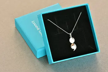 

925 Sterling Silver Semicolon Pendant Necklace Inspirational Awareness Semi colon Jewelry with black box YLQ2082